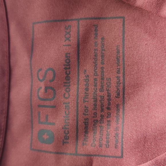 Figs Pink V-Neck Scrub Top - Picture 3 of 5